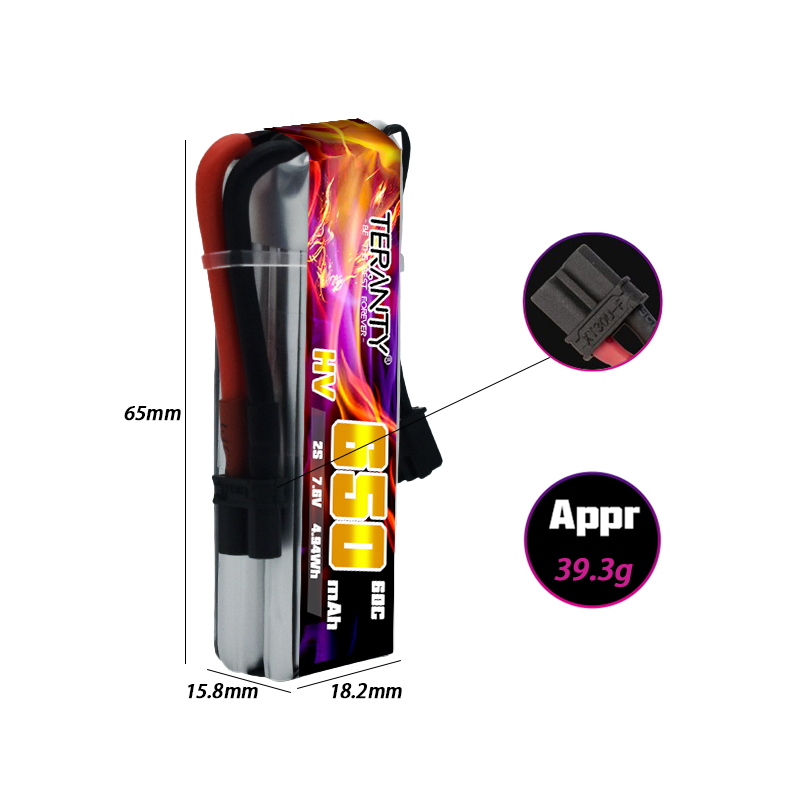 2/4/6/10PCS TERANTY 650mAh 2S  - Drone Racing Battery review and price